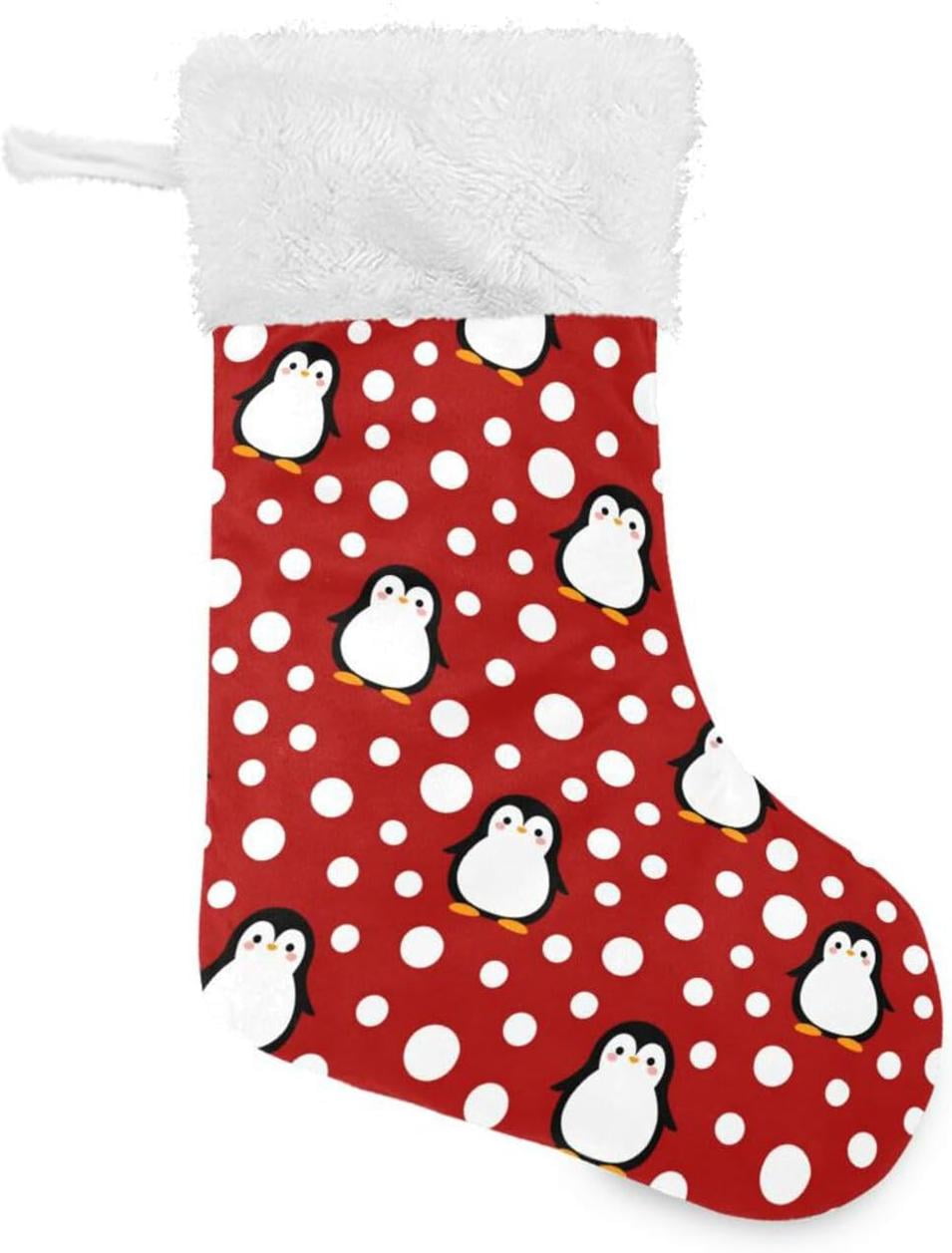 Coolnut Christmas Stocking Set of 1, Christmas Penguin Xmas Stockings