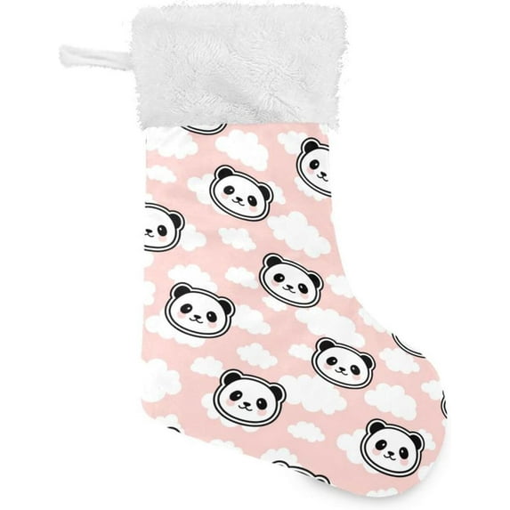 Coolnut Christmas Stockings 1PCS,Cute Cartoon Panda Big Xmas Stockings Gift Decorations and Party Supplies,Used for Fireplace Decoration Socks Christmas Tree Decoration