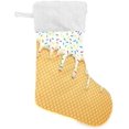 thumbnail image 1 of Coolnut Christmas Stockings 2 Pack Ice Cream Cone Food Sweet Xmas Stockings 17.7 inch Fireplace Hanging Stockings for Family Christmas Decoration, 1 of 6