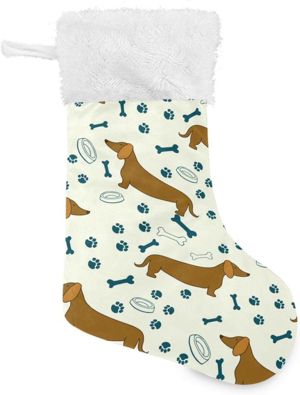 Coolnut Christmas Stockings Cartoon Dachshunds Bones 1Pack 17" Xmas