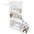 thumbnail image 1 of Coolnut Christmas Stockings Dog Cat , 1 Pack 17.7" Xmas Fireplace Santa Socks Christmas Tree Hanging Stockings Decoration for Christmas Holiday Xmas Gift, 1 of 6