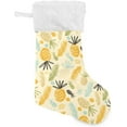 thumbnail image 1 of Coolnut Christmas Stockings Family Holiday Party Personalized Gift Yellow Pineapple Leaf Christmas Stockings Christmas Decorations Mantel Decor, 17.71"x12.20" 1PCS, 1 of 7