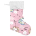thumbnail image 1 of Coolnut Christmas Stockings Unicorn Heads on Pink , 1 Pack 17.7" Xmas Fireplace Santa Socks Christmas Tree Hanging Stockings Decoration for Christmas Holiday Xmas Gift, 1 of 6