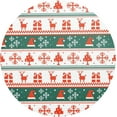 thumbnail image 1 of Coolnut Christmas Stripes Placemats for Dining Table, Heat-Resistant Round Place Mats, Anti-Skid Washable PVC Table Mats, 15.4" x 15.4" PVC Dinner Mats (4 Pack) Home Decor Gifts, 1 of 7
