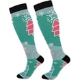 thumbnail image 1 of Coolnut Christmas Tree Compression Socks for Men & Women 1 Pack, Knee High Stockings for Running, Sport, Hiking & Travel, 1 of 6