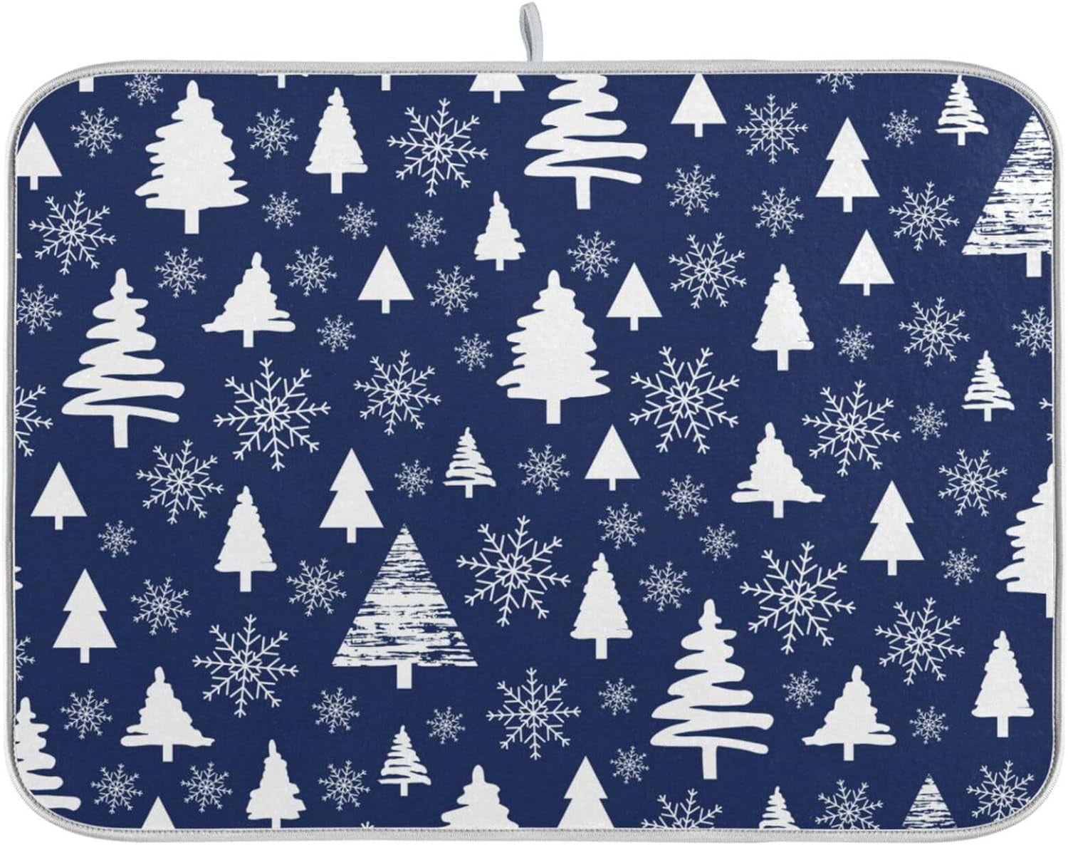 Coolnut Christmas Tree Dish Drying Mat Absorbent Reversible Drying Pad