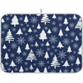 thumbnail image 1 of Coolnut Christmas Tree Dish Drying Mat Absorbent Reversible Drying Pad Dish Drainer Rack Mat for Kitchen Countertops Sinks,24"x18", 1 of 6