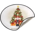 thumbnail image 1 of Coolnut Christmas Tree Nutcracker Christmas Tree Mats Waterproof Tree Skirt, Gift Bell Xmas Tree Stand Tray Mat Floor Protector Pad for Holiday Party Decoration, 28.3", 1 of 6