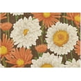 thumbnail image 1 of Coolnut Chrysanthemum Anti-Slip Ultra Absorbent Durable Bath Rug with Rubber Backing,24"x16", 1 of 7