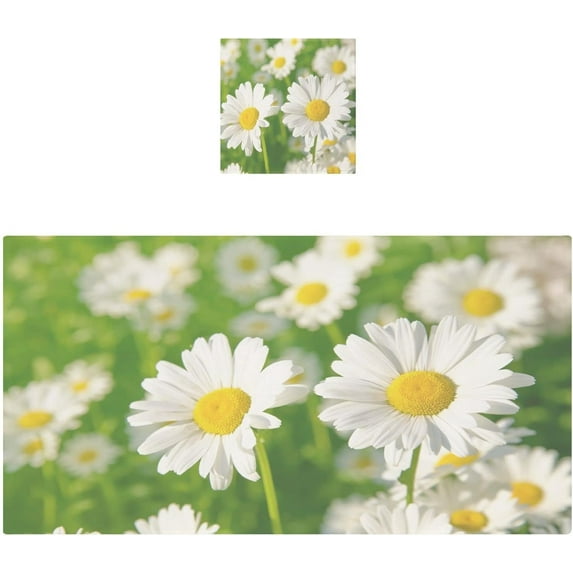 Coolnut Chrysanthemum Bath Towels Set - 1 Bath Towel 1 Washcloth Extra Absorbent Pure Cotton Towels, Super Soft Bathroom Towels for Home, Hotel, Spa Washcloth Gift