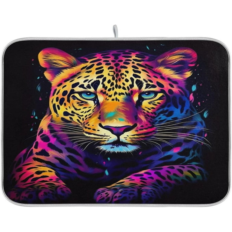 Coolnut Colored Tiger Dish Drying Mat for Kitchen Counter Ultra Absorbent Reversible Microfiber Dishes Drying Rack Pad Heat resistant Mats 18x24in Home Decor Walmart
