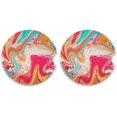 thumbnail image 1 of Coolnut Colorful Abstract Marble Car Coasters 2 Pack Drinks Absorbent Ceramic Stone Car Coasters with Fingertip Grip Car Cup Holder Coasters Home Decor Gifts, 1 of 6