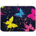 thumbnail image 1 of Coolnut Colorful Butterflies Dish Drying Mat for Kitchen, 16 x 18 Inch Microfiber Absorbent Dish Drying Pad, Machine Washable Kitchen Counter Protect Mats, 1 of 7