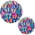 thumbnail image 1 of Coolnut Colorful Butterflies Trivets Pot Holders Set of 2 Potholders for Kitchens Pure Cotton Thread Weave Trivets,Hot Pads for Kitchens,Coasters,Placemats,Spoon Rest for Cooking Home Decor, 1 of 7