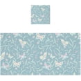 thumbnail image 1 of Coolnut Colorful Butterfly Bath Towels with 1 Washcloth, 27"x54" + 12"x12"100% Cotton Bathroom Towels Set, Ultra Absorbent and Super Soft Bath Towel for Hotel, Home, 1 of 6