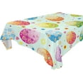 thumbnail image 1 of Coolnut Colorful Easter Eggs Tablecloth Rectangle Colorful Table Cloth Large Square Table Cover for Dining Kitchen Party 54"x72" Decor Gift, 1 of 7