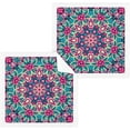 thumbnail image 1 of Coolnut Colorful Ethnic Ornament Flower Pure Cotton Washcloths 6 Pack,Soft Highly Absorbent Fingertip Towel Hand Towels Face Towels for Bathroom Spa Home Wash cloth, 1 of 7