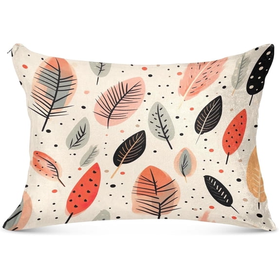 Coolnut Colorful Feathers Plush Pillowcase, Luxury Soft King Pillow Case for Hair and Skin, Standard Size Pillow Covers with Zipper Closure, 20x30in Home Decor Gifts