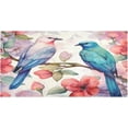 thumbnail image 1 of Coolnut Colorful Flower Bird Bath Mat, Dry Quickly Non Slip Absorbent Bath Rug, Soft Living Room Bedroom Home Floor Mats, Bath Mats for Bathroom, Tub and Shower 20" x 39" Home Decor, 1 of 7
