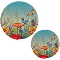 thumbnail image 1 of Coolnut Colorful Flower Trivets Pot Holders Set of 2 Potholders for Kitchens Pure Cotton Thread Weave Trivets,Hot Pads for Kitchens,Coasters,Placemats,Spoon Rest for Cooking Home Decor, 1 of 7