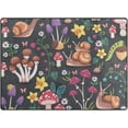 thumbnail image 1 of Coolnut Colorful Flowers Ladybugs Area Rug, 80"x 58" Pet & Child Friendly Carpet for Living Room Bedroom Dining Room,Indoor Outdoor Soft Rug Washable Non Slip Comfortable Area Rug, 1 of 6