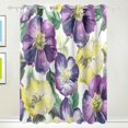 thumbnail image 1 of Coolnut Colorful Flowers Thermal Insulated Blackout Grommet Printed Window Curtain - 84x55 in - 100% Polyester 2 Panels, Stitchingstyles, 1 of 6
