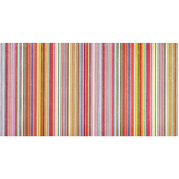Coolnut Colorful Stripes 39" x20" Soft and Absorbent Bathroom Rugs,Quick Dry Machine Washable Bath Mat for Bathroom Kitchen Bathtub Home Decor