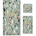 thumbnail image 1 of Coolnut Colorful Tile Print Towels 3 Pack Bath Towels for Bathroom Set Soft Cotton Highly Absorbent Lightweight & Quickdry Towel Set 1 Bath Towel,1 Hand Towel,1 Washclothe Wash cloth, 1 of 6