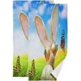 thumbnail image 1 of Coolnut Cool Easter Rabbit Eggs Hand Towels 2 PCS, Butterfly Flowers Kitchen Towel Ultra Soft and Highly Absorbent,Decorative Fingertip Face Towel for Bathroom Hotel, 28.3"x14.4", 1 of 5