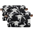 thumbnail image 1 of Coolnut Cow Print Foldable Storage Basket for Shelves, Collapsible Sturdy Storage Bin with Handles, Canvas Storage Cube for Organizing Closet 2PC Home Decor, 1 of 7
