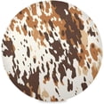 thumbnail image 1 of Coolnut Cow Print Pattern Round Placemats Washable Placemats Non-Slip Heat-Resistant Table Place Mats for Dining Kitchen Holiday Party Table 15.4"-4PCS Home Decor, 1 of 7