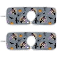 thumbnail image 1 of Coolnut Crow Witch Pumpkin Sink Splash Guard for Faucet 2 Packs Faucet Absorbent Mats, Halloween Element Faucet Handle Drip Catcher Quickly Drying Mat for Kitchen Counter Bathroom, 30"x5.5", 1 of 7