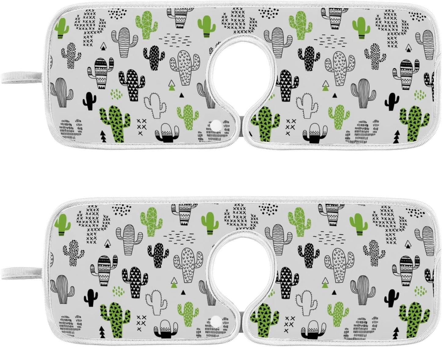 Kitchen Sink Splash Guard Set (2 Pcs) - Silicone Faucet Drip Catcher & Absorbent Mat, Self-Draining, Black - View #6