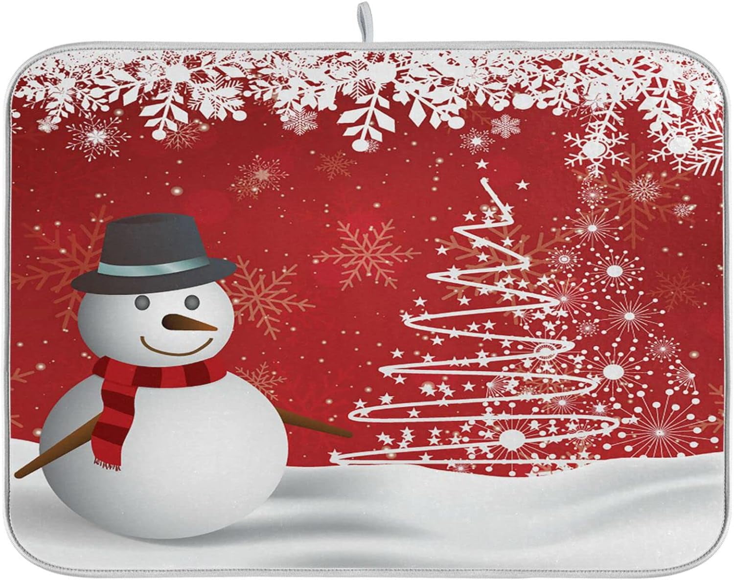 Snowman dish drying mat sale