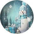 thumbnail image 1 of Coolnut Cute Christmas Snowman Placemats Set of 4 Non-Slip Heat Resistant Dining Table Place Mats Washable Kitchen PVC Weave Table Mats Home Decor Gifts, 1 of 7