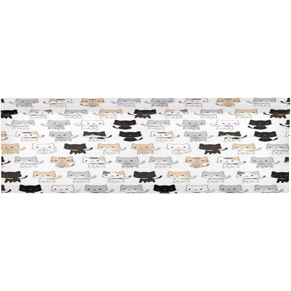 Coolnut Cute Colorful Kitten Cat Valance Curtains for Kitchen or Bathroom,Valances Window Treatment Rod Pocket Drape 54x18inch Light Filtering Living Room Bedroom Decor210