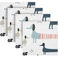 thumbnail image 1 of Coolnut Cute Dachshund Dog Cloth Napkins Set of 6, Reusable Washable Polyester Dinner Table Napkins for Family, Weddings, Parties, Home Decor, 20 x 20 Inch Washcloth Gift, 1 of 7