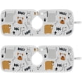 thumbnail image 1 of Coolnut Cute Dogs Bones Dog 2PCS Faucet Absorbent Mat Kitchen Faucet Sink Splash Guard Microfiber Cloth Faucet Splash Catcher Water Absorbent Mat, Faucet Mat for Kitchen Sink 14x5in, 1 of 7