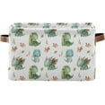 thumbnail image 1 of Coolnut Cute Dragon Storage Basket Collapsible Toy Storage Bins Canvas Storage Basket with Leather Handles for Home Closets Offices, Bedrooms, Kids Toy and Gift Baskets, 2PCS Decor Gifts, 1 of 7