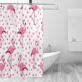 thumbnail image 1 of Coolnut Cute Flamingo Shower Curtain Waterproof Fabric with 12 Hooks Bathroom Bath Curtain Set Polyester Fabric Machine Washable 60 x 72 Inch Home Decor, 1 of 6