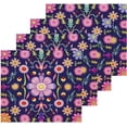 thumbnail image 1 of Coolnut Cute Flower Pattern Washcloths, Soft and Absorbent Cotton Towel, 4 Pack 12 X 12 Inches Premium Quick Dry Face Towel Wash cloth, 1 of 7