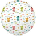 thumbnail image 1 of Coolnut Cute Frog Round Placemats Waterproof Non-Slip Washable Place Mats Polyester Table Mats Set of 1 Heat Resistant for Home Kitchen Holiday Party Home Decor Gifts, 1 of 7