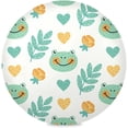 thumbnail image 1 of Coolnut Cute Frog Round Placemats Waterproof Non-Slip Washable Place Mats Polyester Table Mats Set of 6 Heat Resistant for Home Kitchen Holiday Party Home Decor Gifts, 1 of 7