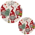 thumbnail image 1 of Coolnut Cute Gnomes Cotton Pot Holder Set of 2, Pure Cotton Wear-Resistant and Non-Slip Stylish Round Pot Holder for Daily Kitchen, Dining Table, Office, Cafe, Restaurant, BBQ Home Decor Gifts, 1 of 6