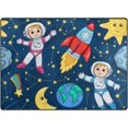 thumbnail image 1 of Coolnut Cute Little Astronaut Lightweight Carpet Mats, 6'8" x 4'10" Area Soft Rugs Floor Mat Rug Home Decoration for Kids Room Living Room, 80"x 58", 1 of 6