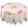 thumbnail image 1 of Coolnut Cute Little Flowers and Strawberries Round Tablecloth 60In,Table Cover Water Resistant Spill Proof Large Table Cover for Indoor & Outdoor Family Gathering Dinner, Hotel, BBQ, 1 of 7