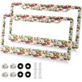 thumbnail image 1 of Coolnut Cute Little Mushroom License Plate Frames 2 Packs,License Plate Covers,Universal Aluminum Tag Frame for Front and Rear Car Tags29 Home Decor, 1 of 7
