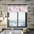 thumbnail image 1 of Coolnut Cute Love Heart Bear Windows Valance Curtains, Double Layer Short Blackout Window Topper Treatment for Bathroom,Kitchen,Living Room,Cafe Decor,54x18Inch,only 1 Panel, 1 of 6