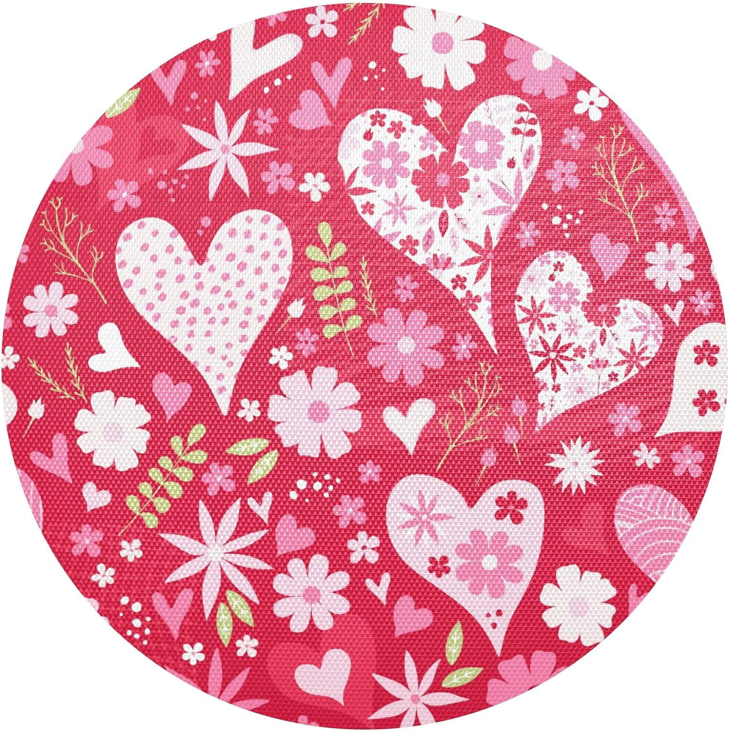 Coolnut Cute Love Heart Placemats 1Pcs,Holidays PVC Weave Place Mats