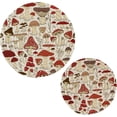 thumbnail image 1 of Coolnut Cute Mushroom Cotton Pot Holder Set of 20, Pure Cotton Wear-Resistant and Non-Slip Stylish Round Pot Holder for Daily Kitchen, Dining Table, Office, Cafe, Restaurant, BBQ Home Decor Gifts, 1 of 6